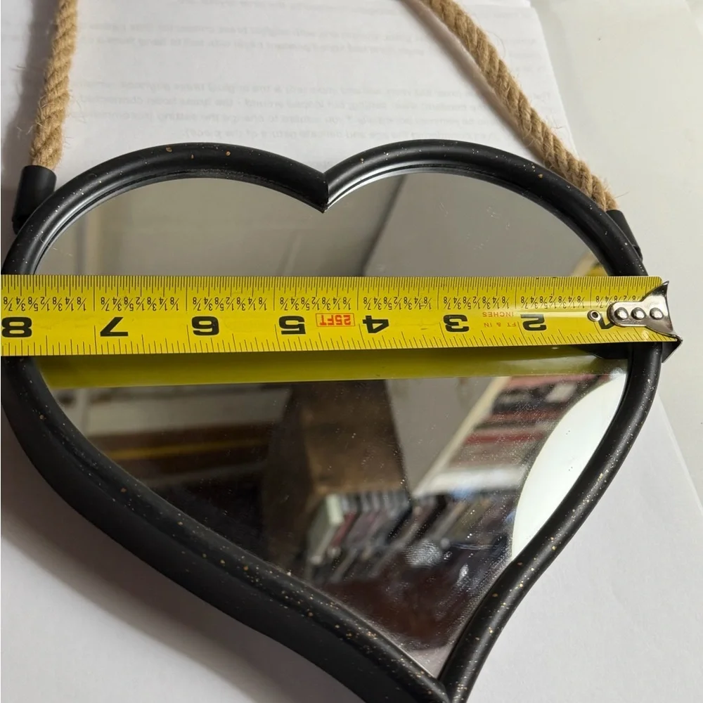 Heart-Shaped Black Wall Mirror
